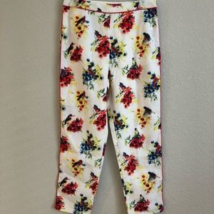 Anthropologie Mustard Seed Floral White Pants Sz M